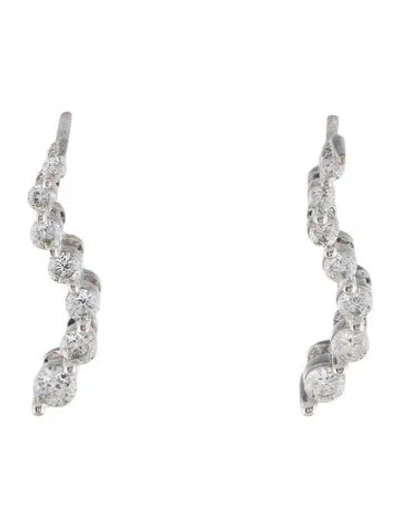 Pre-owned Earrings 14k Diamond Drop  In Multi