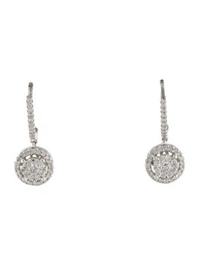 Pre-owned Earrings 14k Diamond Drop  In Multi