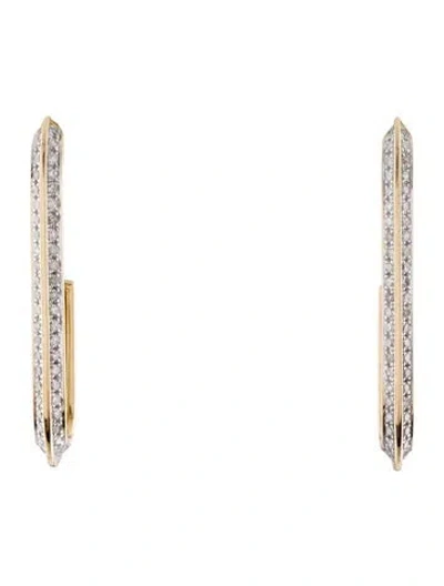 Pre-owned Earrings 14k Diamond Drop  In Multi