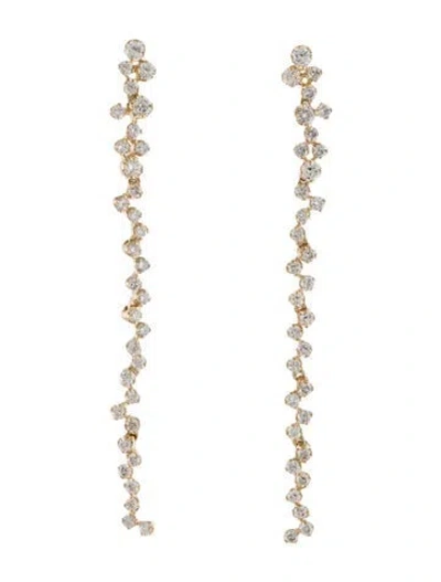 Pre-owned Earrings 14k Diamond Drop  In Multi