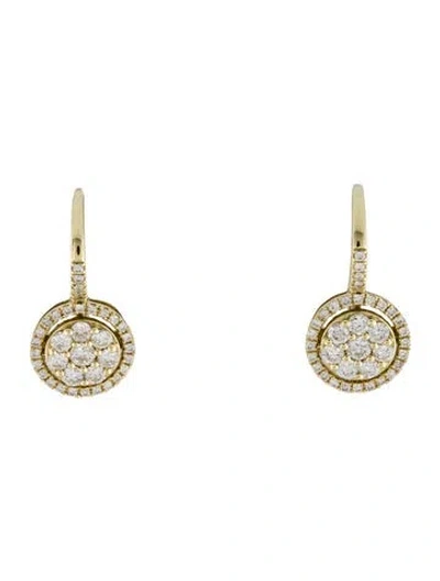 Pre-owned Earrings 14k Diamond Drop  In Multi