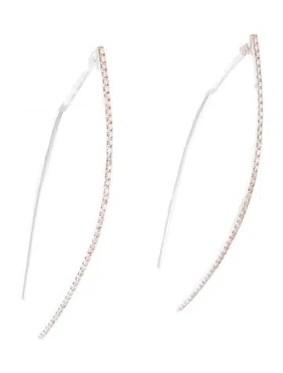 Pre-owned Earrings 14k Diamond Drop  In Multi