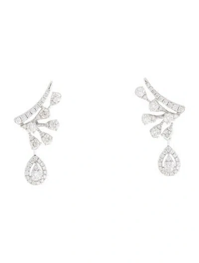 Pre-owned Earrings 14k Diamond Drop  In Multi
