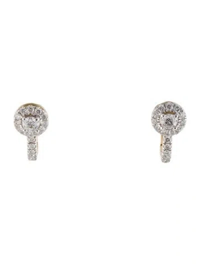 Pre-owned Earrings 14k Diamond Drop  In Multi