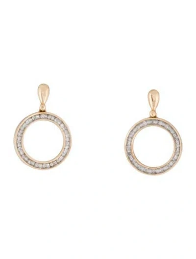 Pre-owned Earrings 14k Diamond Drop  In Multi