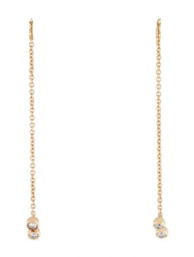 Pre-owned Earrings 14k Diamond Drop  In Multi