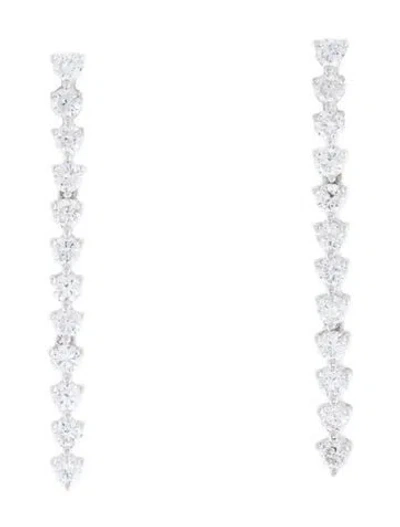 Pre-owned Earrings 14k Diamond Drop  In Multi