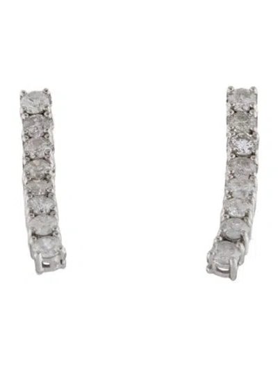 Pre-owned Earrings 14k Diamond Drop  In Multi