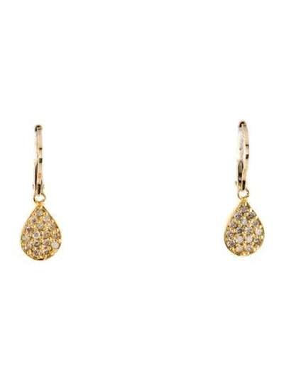 Pre-owned Earrings 14k Diamond Drop  In Multi