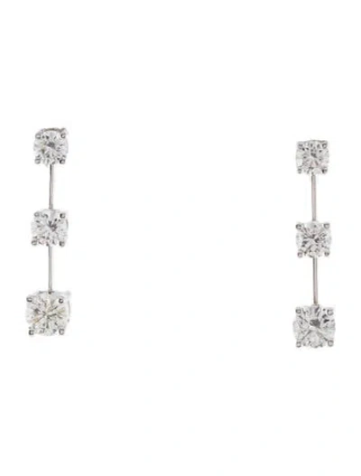 Pre-owned Earrings 14k Diamond Drop  In Multi