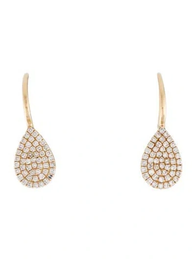 Pre-owned Earrings 14k Diamond Drop  In Multi