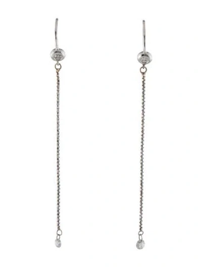 Pre-owned Earrings 14k Diamond Drop  In Multi