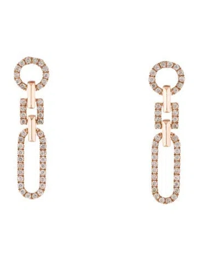 Pre-owned Earrings 14k Diamond Drop  In Multi