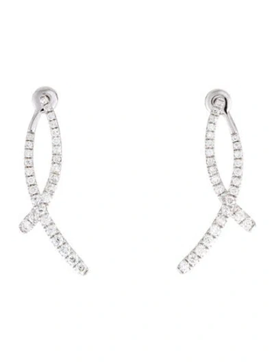 Pre-owned Earrings 14k Diamond Drop  In Multi