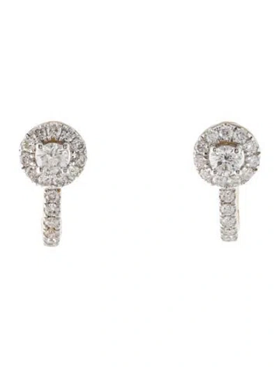 Pre-owned Earrings 14k Diamond Drop  In Multi