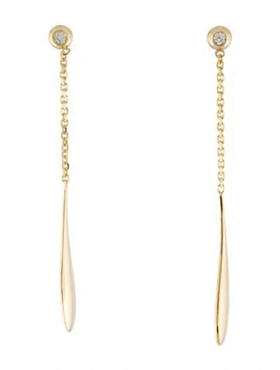 Pre-owned Earrings 14k Diamond Drop  In Multi