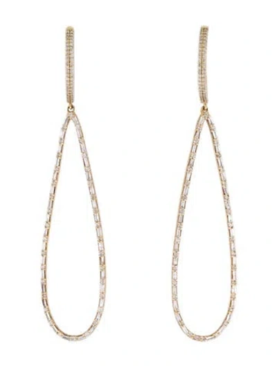 Pre-owned Earrings 14k Diamond Drop  In Multi