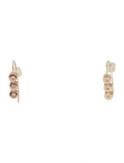 Pre-owned Earrings 14k Diamond Drop  In Multi