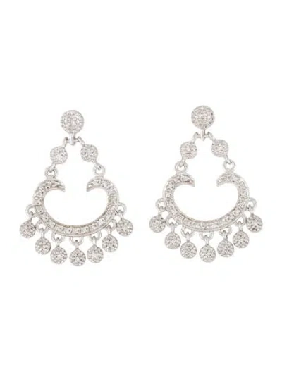 Pre-owned Earrings 14k Diamond Drop  In Multi