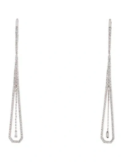 Pre-owned Earrings 14k Diamond Drop  In Multi