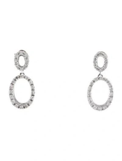 Pre-owned Earrings 14k Diamond Drop  In Multi