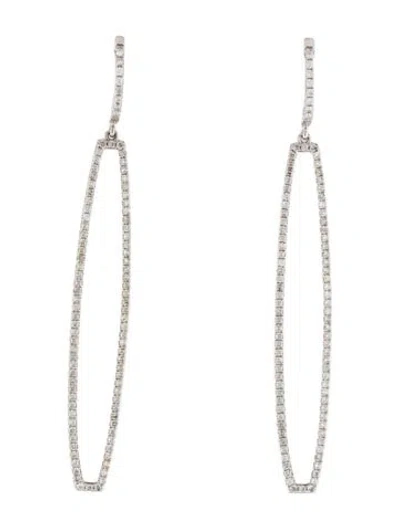 Pre-owned Earrings 14k Diamond Drop  In Multi