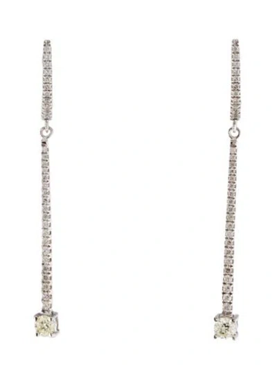 Pre-owned Earrings 14k Diamond Drop  In Multi