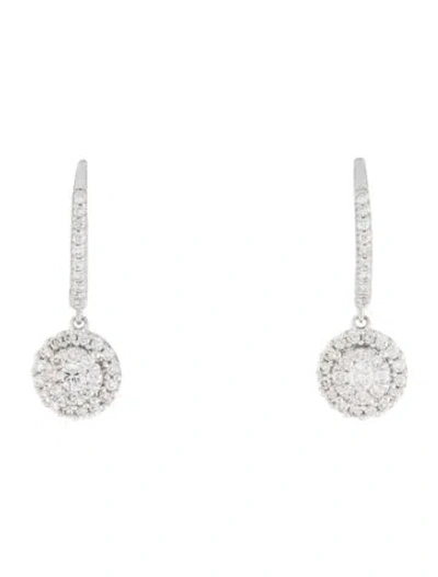 Pre-owned Earrings 14k Diamond Drop  In Multi