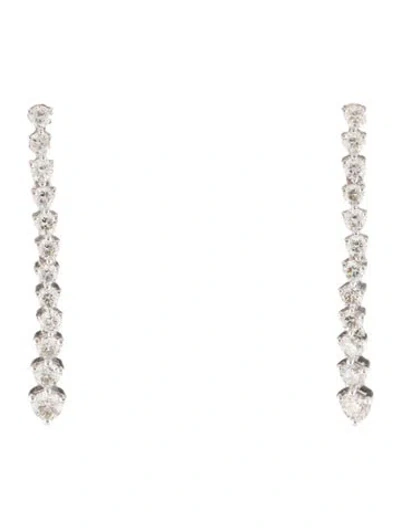 Pre-owned Earrings 14k Diamond Drop  In Multi