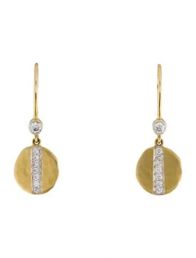 Pre-owned Earrings 14k Diamond Drop  In Multi