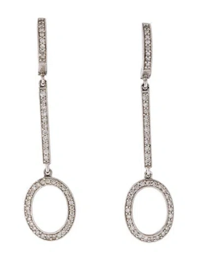 Pre-owned Earrings 14k Diamond Drop  In Multi