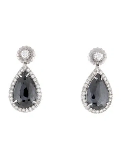 Pre-owned Earrings 14k Diamond Drop  In Multi