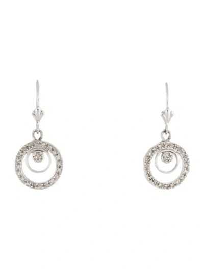 Pre-owned Earrings 14k Diamond Drop  In Multi