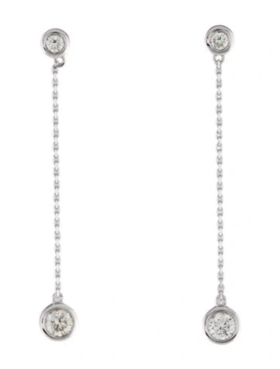 Pre-owned Earrings 14k Diamond Drop  In Multi