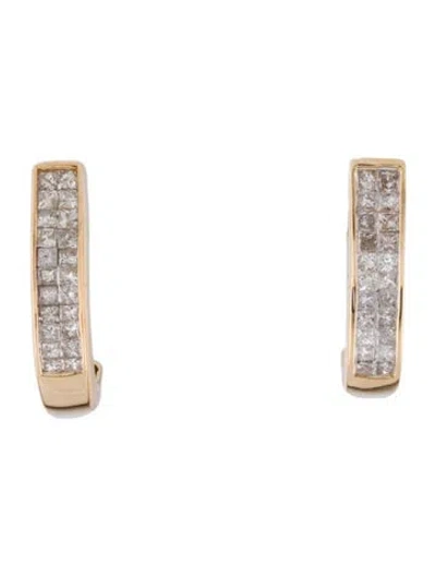 Pre-owned Earrings 14k Diamond Drop  In Multi