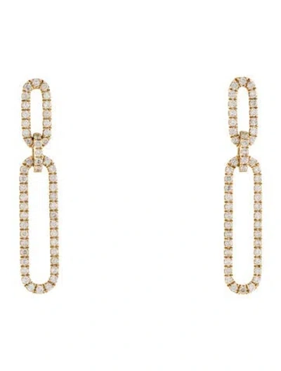 Pre-owned Earrings 14k Diamond Drop  In Multi