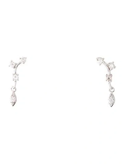 Pre-owned Earrings 14k Diamond Drop  In Multi