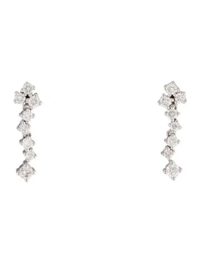 Pre-owned Earrings 14k Diamond Drop  In Multi