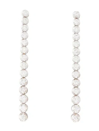 Pre-owned Earrings 14k Diamond Drop  In Multi
