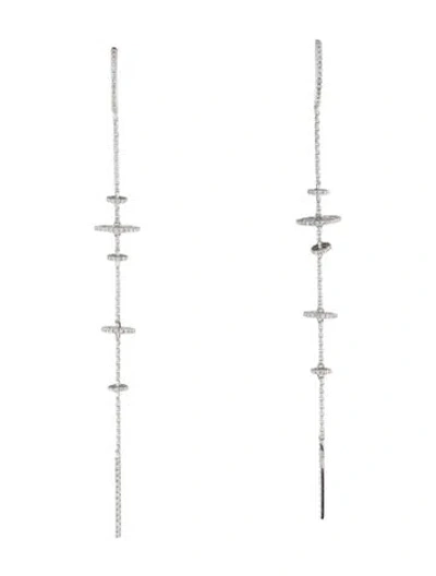 Pre-owned Earrings 14k Diamond Drop  In Multi