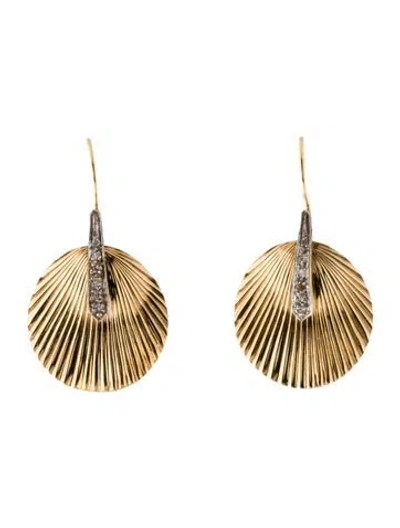Pre-owned Earrings 14k Diamond Drop  In Multi