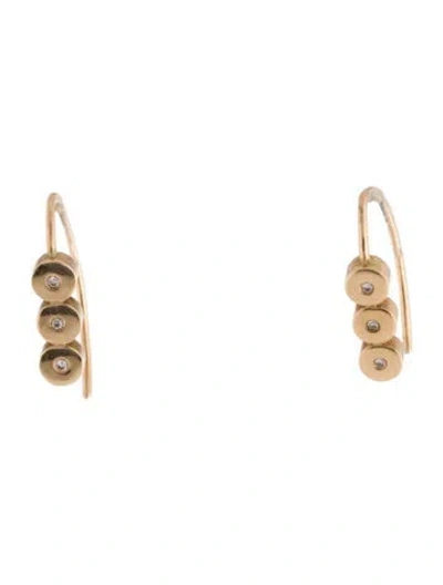 Pre-owned Earrings 14k Diamond Drop  In Multi