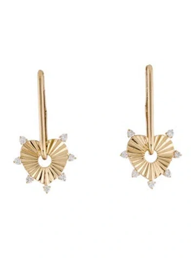 Pre-owned Earrings 14k Diamond Drop  W/ Tags In Multi