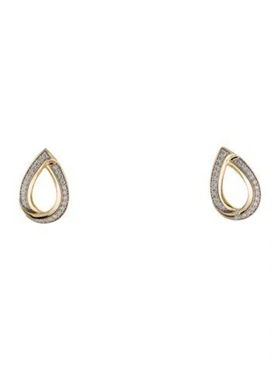Pre-owned Earrings 14k Diamond Drop Stud  In Multi