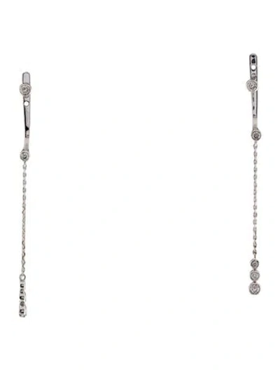 Pre-owned Earrings 14k Diamond Drop Studs In Multi