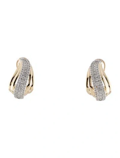 Pre-owned Earrings 14k Diamond Earclip  In Multi