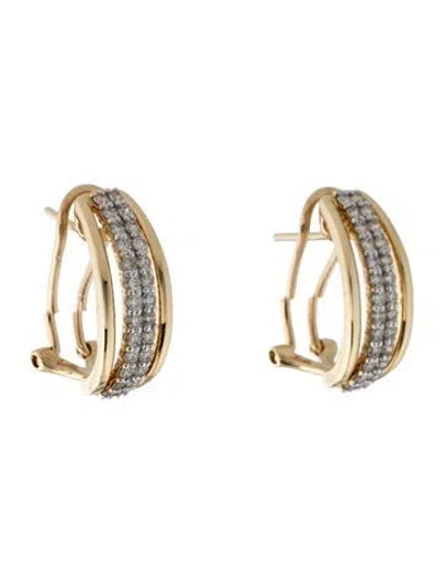 Pre-owned Earrings 14k Diamond Earclip  In Multi
