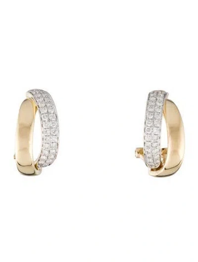 Pre-owned Earrings 14k Diamond Earclip  In Multi