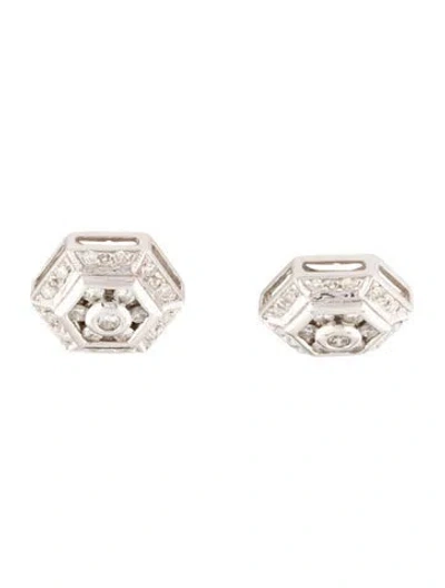 Pre-owned Earrings 14k Diamond Earclip  In Multi