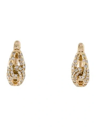 Pre-owned Earrings 14k Diamond Earclip  In Multi
